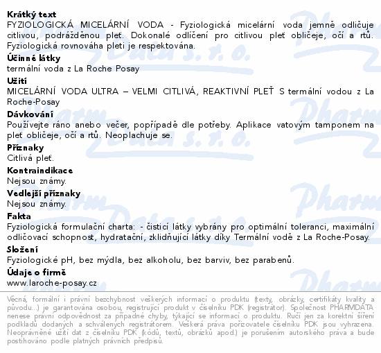 FYZIOLOGICKÁ MICELÁRNÍ VODA - Fyziologická micelární voda jemně odličuje citlivou, podrážděnou pleť. Dokonalé odlíčení pro citlivou pleť obličeje, očí a rtů. Fyziologická rovnováha pleti je respektována.