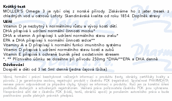 MÖLLER’S Omega 3 je rybí olej z norské přírody. Získáváme ho z jater tresek z chladných vod u ostrovů Lofoty. Skandinávská kvalita od roku 1854. Doplněk stravy.