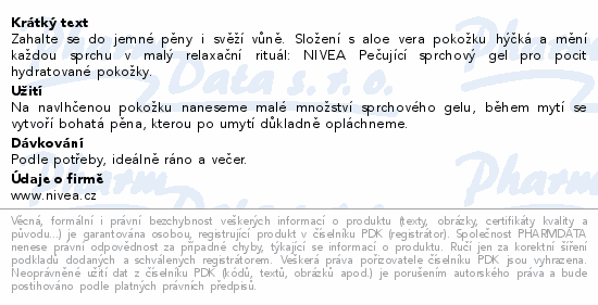 Zahalte se do jemné pěny i svěží vůně. Složení s aloe vera pokožku hýčká a mění každou sprchu v malý relaxační rituál: NIVEA Pečující sprchový gel pro pocit hydratované pokožky.
