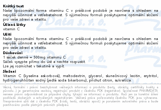 Naše lipozomální forma vitamínu C v práškové podobě je navržena s ohledem na nejvyšší účinnost a vstřebatelnost. S výjimečnou formuli poskytujeme optimální složení pro vaše zdraví a vitalitu.