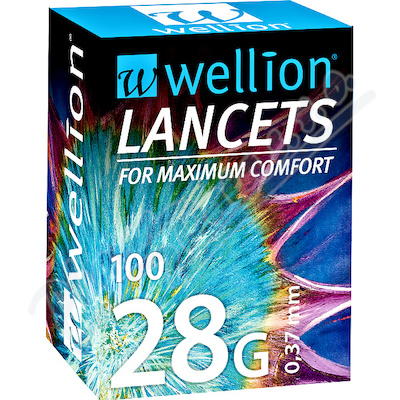 Wellion lancety 28G 100ks  JEDNORÁZOVÁ, STERILNÍ, 100KS