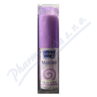 Matolast superelastické fixační obinadlo 4mx12cm  OBINADLO ELASTICKÉ FIXAČNÍ 12CMX4M,1KS
