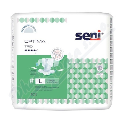 Seni Optima Trio Large inkon.plenk.kalhotky 10ks  KALHOTKY ABSORPČNÍ S PÁSEM NOČNÍ, BOKY 80 - 125 CM, SAVOST 3800ML, 10KS