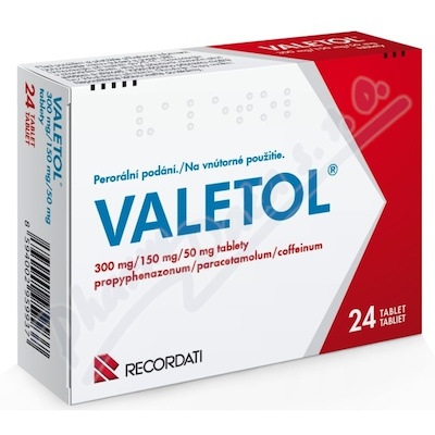 Valetol 300mg/150mg/50mg tbl.nob.24  300MG/150MG/50MG TBL NOB 24