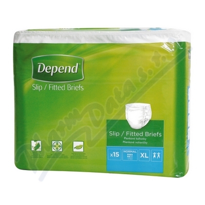 Depend Slip Normal inkont.kalhotky vel.XL 15ks  BOKY 150-170CM, 2808ML, 15KS