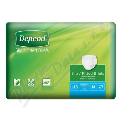 Depend Slip Normal inkont.kalhotky vel.M 15ks  BOKY 80-120CM, 2411ML, 15KS