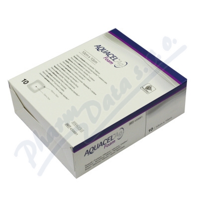 Aquacel foam Ag adhesivní 10x10cm 10ks  10X10 CM, PĚNOVÉ KRYTÍ S TECHNOLOGIÍ HYDROFIBER A SE STŘÍBREM, 10 KS