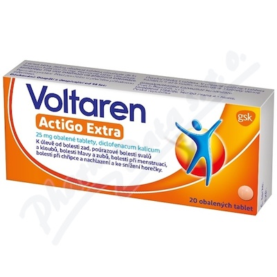 Voltaren Actigo Extra 25 mg tbl.obd. 20 CZ  25MG TBL OBD 20