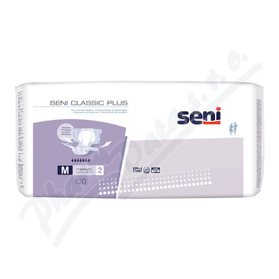 Seni Classic Plus Medium plen.kalhotky 30ks  KALHOTKY ABSORPČNÍ PRODYŠNÉ NOČNÍ, BOKY 75-110CM, 2800ML, 30KS