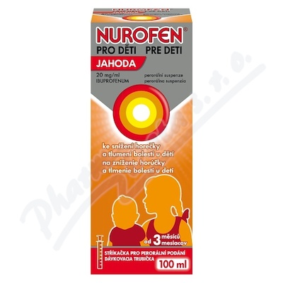 Nurofen pro děti Jahoda 20mg/ml por.sus.100ml II  20MG/ML POR SUS 100ML II