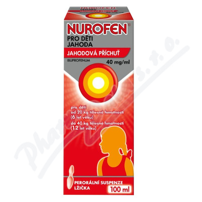 Nurofen pro děti Jahoda 40mg/ml por.sus.100ml  40MG/ML POR SUS 100ML