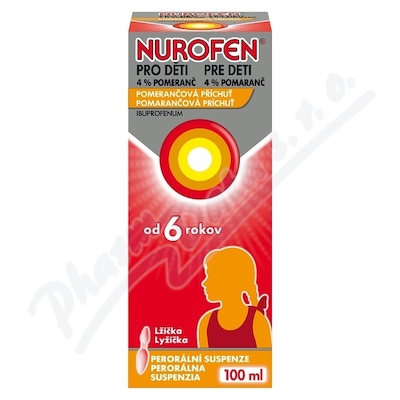 Nurofen pro děti 4% Pomeranč 40mg/ml por.sus.100ml  40MG/ML POR SUS 100ML