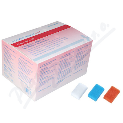 Wound pad bílý/červený/modrý 4x3ks schülke  schülke wound pad trikolora 6,25x4,0x2,0 cm 12 ks