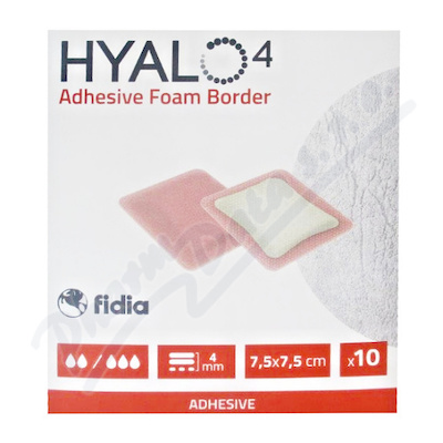 Hyalo4 Silic.Adhes.Border Foam Dres.7.5x7.5cm 10ks  ADHEZIVNÍ PĚNOVÉ KRYTÍ SE SILIKONEM A LEPÍCÍM OKRAJEM, 10 KS