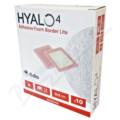 Hyalo4 Silic.Adhes.Border Lite Foam Dre.5x5cm 10ks  ODLEHČENÉ ADHEZIVNÍ PĚNOVÉ KRYTÍ SE SILIKONEM A LEPÍCÍM OKRAJEM, 10 KS
