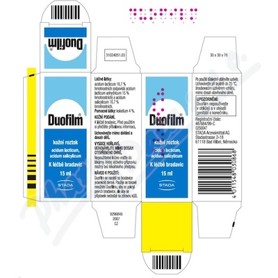 Duofilm 167mg/g+167mg/g drm.sol.15ml  167MG/G+167MG/G DRM SOL 15ML