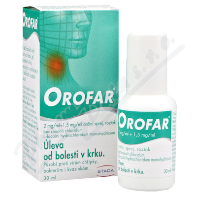 Orofar 2mg/ml+1.5mg/ml orm.spr.sol.1x30ml  2MG/ML+1,5MG/ML ORM SPR SOL 1X30ML