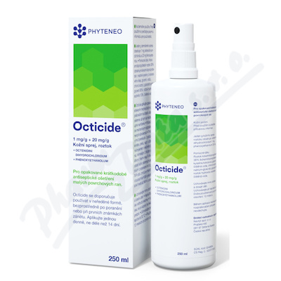 Octicide 1mg/g+20mg/g drm.spr.sol.1x250ml  1MG/G+20MG/G DRM SPR SOL 1X250ML