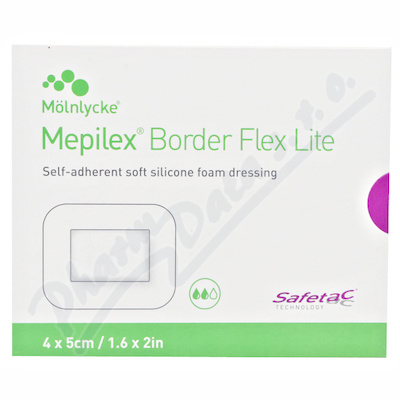 Mepilex Border Flex Lite 4x5cm 10ks  4X5 CM, 10 KS, TENKÉ SAMOLEPÍCÍ PĚNOVÉ KRYTÍ SE SILIKONOVOU VRSTVOU