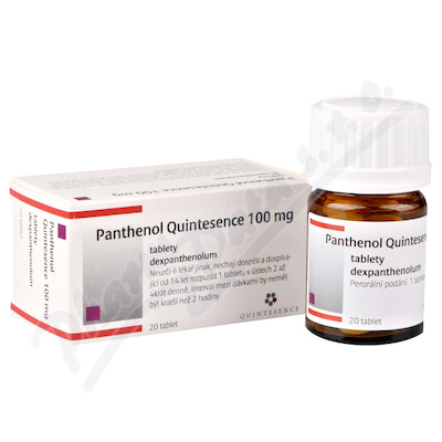 Panthenol Quintesence 100mg tbl.nob.20  100MG TBL NOB 20
