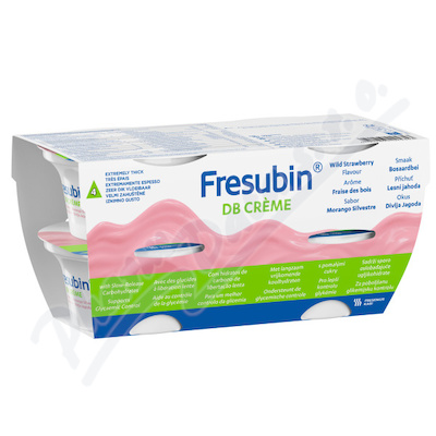 Fresubin DB creme lesní jahoda por.sol.4x200g  POR SOL 4X200G