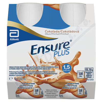 Ensure Plus čokoládová příchuť por.sol.4x220ml  POR SOL 4X220ML