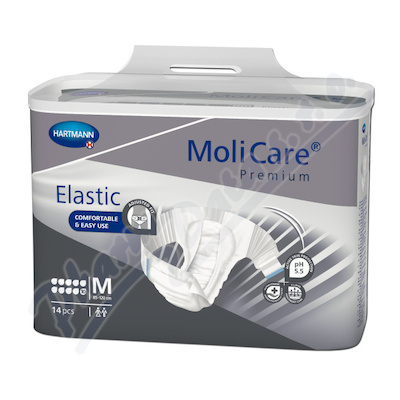 MOLICARE ELASTIC 10kap M 14ks (MoliCare Elastic M)  BOKY 85-120CM,3696ML,14KS