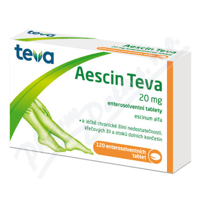 Aescin Teva 20mg tbl.ent.120  20MG TBL ENT 120