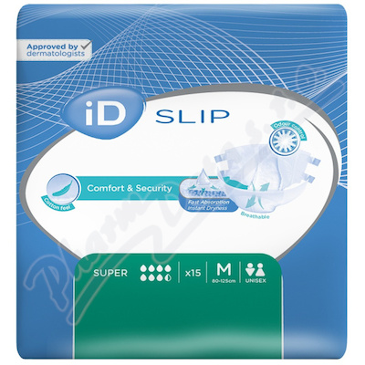 iD Slip Medium Super N9 563027515 15ks  KALHOTKY ABSORPČNÍ LEPÍCÍ, BOKY 80-125CM,3 600ML,15KS