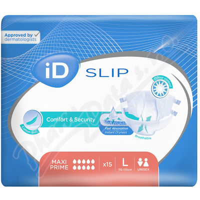 iD Slip Large Maxi Prime N10+ 56303100150 15ks  KALHOTKY ABSORPČNÍ LEPÍCÍ, BOKY 115-155CM,4 980ML,15KS