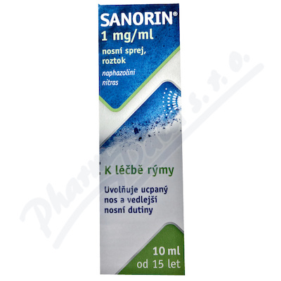 Sanorin 1mg/ml nas.spr.sol.1x10ml  1MG/ML NAS SPR SOL 1X10ML