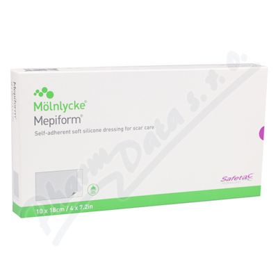 Mepiform samolepící krytí sterilní 10x18cm 5ks  10X18CM, 5 KS, SAMOLEPÍCÍ KRYTÍ NA JIZVY SE SILIKONOVOU VRSTVOU SAFETAC, STERIL