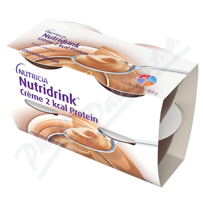 Nutridrink Creme 2 kcal Protein s př.čokol.4x200g  POR SOL 4X200G