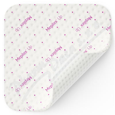 Mepilex Up sterilní silikonové krytí 15x15cm 5ks  15x15 cm, 5ks, vysoce absorpční pěnové krytí se silikonovou vrstvou Safetac