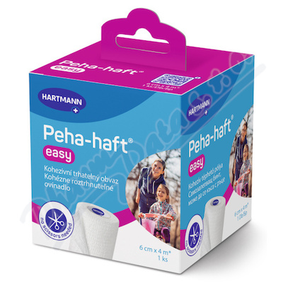 Peha-haft easy kohezivní trhat. obvaz 6cmx4m 1ks
