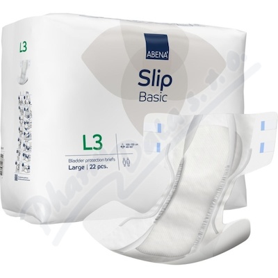 Inkont.kalhotky Abena Slip Basic L3 22ks  KALHOTKY ABSORPČNÍ, BOKY 100-150CM, 3300ML, 22KS