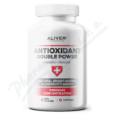 ALIVER Antioxid.Double Power Astax.+Resver.cps.60