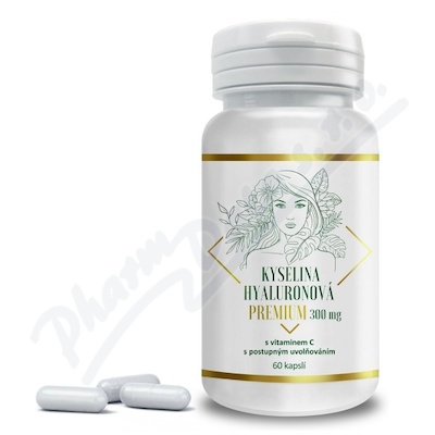 Kys.hyaluron.PREMIUM 300mg s vit.C cps.60 VAKOS XT