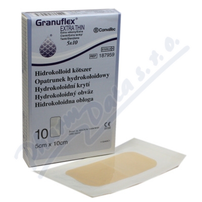 Granuflex Extra-Thin 5x10cm 10ks  5X10 CM, HYDROKOLOIDNÍ KRYTÍ, 10 KS
