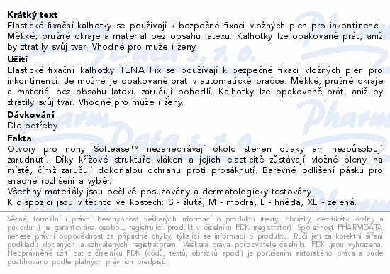 Elastické fixační kalhotky se používají k bezpečné fixaci vložných plen pro inkontinenci. Měkké, pružné okraje a materiál bez obsahu latexu. Kalhotky lze opakovaně prát, aniž by ztratily svůj tvar. Vhodné pro muže i ženy.