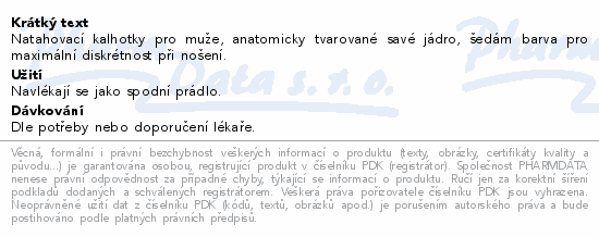 Natahovací kalhotky pro muže, anatomicky tvarované savé jádro, šedám barva pro maximální diskrétnost při nošení.