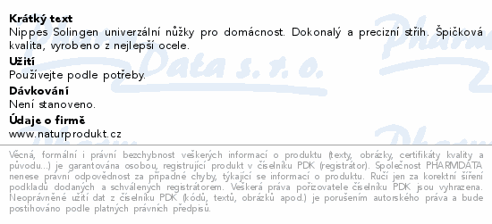 Nippes Solingen univerzální nůžky pro domácnost. Dokonalý a precizní střih. Špičková kvalita, vyrobeno z nejlepší ocele.