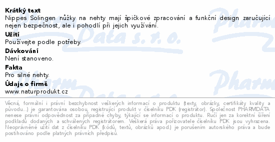 Nippes Solingen nůžky na nehty mají špičkové zpracování a funkční design zaručující nejen bezpečnost, ale i pohodlí při jejich využívání.