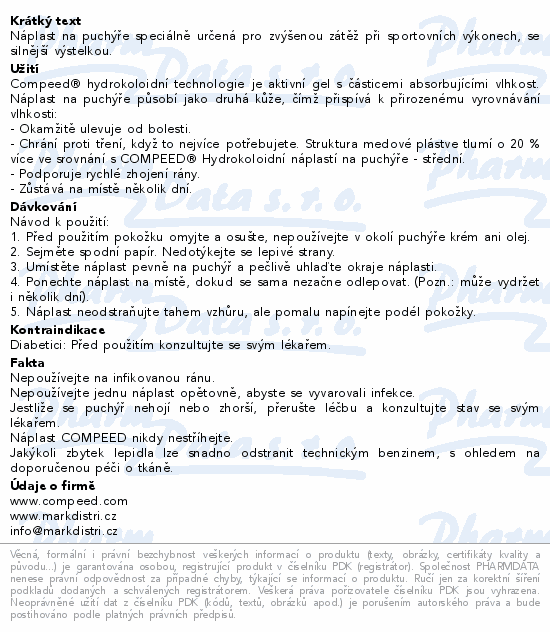Náplast na puchýře speciálně určená pro zvýšenou zátěž při sportovních výkonech, se silnější výstelkou.