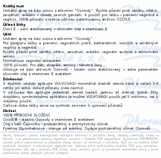 Unikátní sprej na bázi ozónu s aktivními 