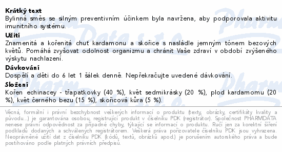 Bylinná směs se silným preventivním účinkem byla navržena, aby podporovala aktivitu imunitního systému.