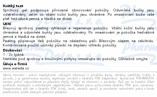 Sprchový gel podporuje přirozené obnovování pokožky. Odumřelé buňky jsou odstraňovány, zatím co vitální kožní buňky jsou chráněné. Po vmasírování bude vaše pleť hedvábně jemná a hladká na dotek.