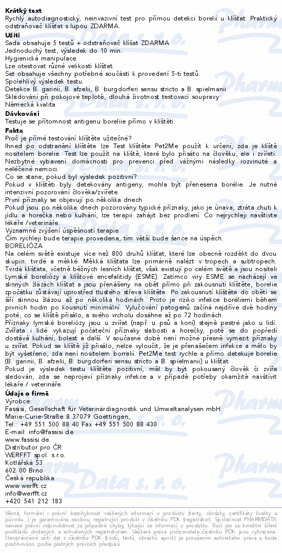 Rychlý autodiagnostický, neinvazivní test pro přímou detekci borelií u klíšťat. Praktický odstraňovač klíšťat s lupou ZDARMA.