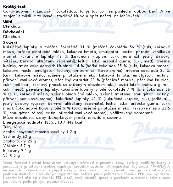 Čoko-ládování - Ládování čokoládou, to je to, co nás poslední dobou baví. A ve spojení s müsli je to jasné – tradičně křupe a opět nešetří na lahůdkách.