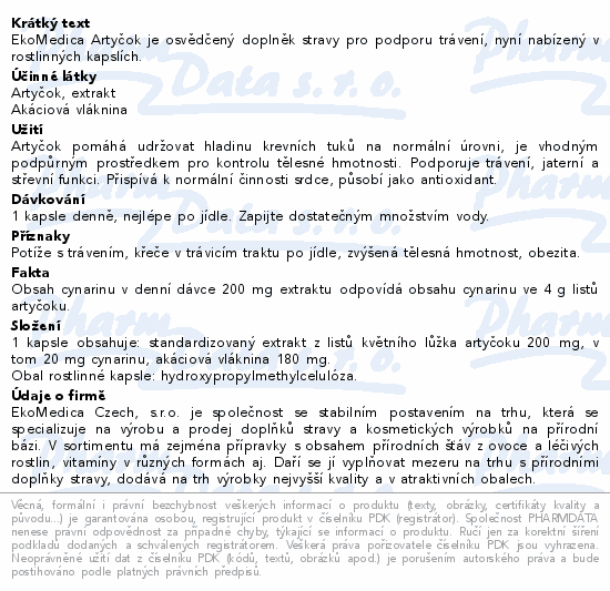 EkoMedica Artyčok je osvědčený doplněk stravy pro podporu trávení, nyní nabízený v rostlinných kapslích.